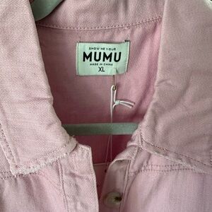Light Pink Cotton Utility Jumpsuit